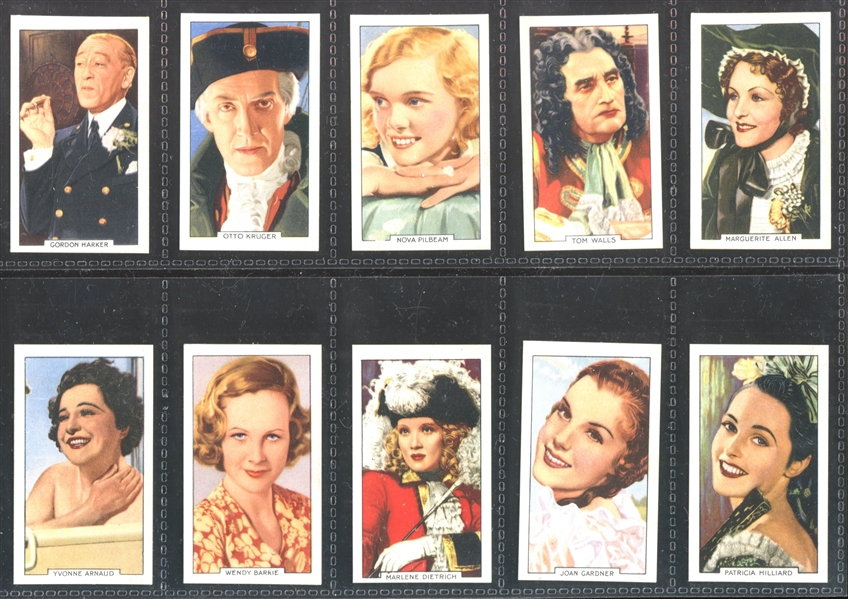 1935 Gallaher Portraits of Famous Film Stars Complete Set of (48) Cards