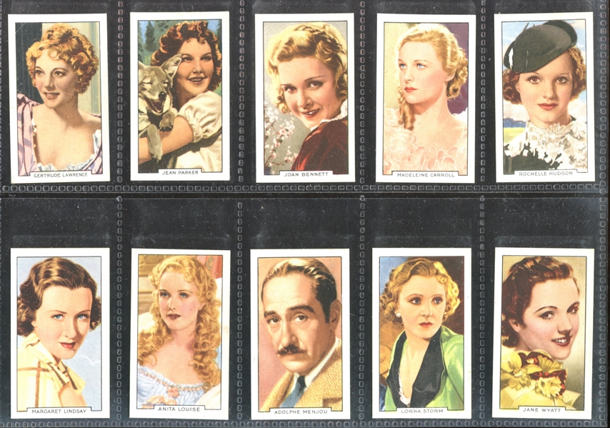 1935 Gallaher Portraits of Famous Film Stars Complete Set of (48) Cards