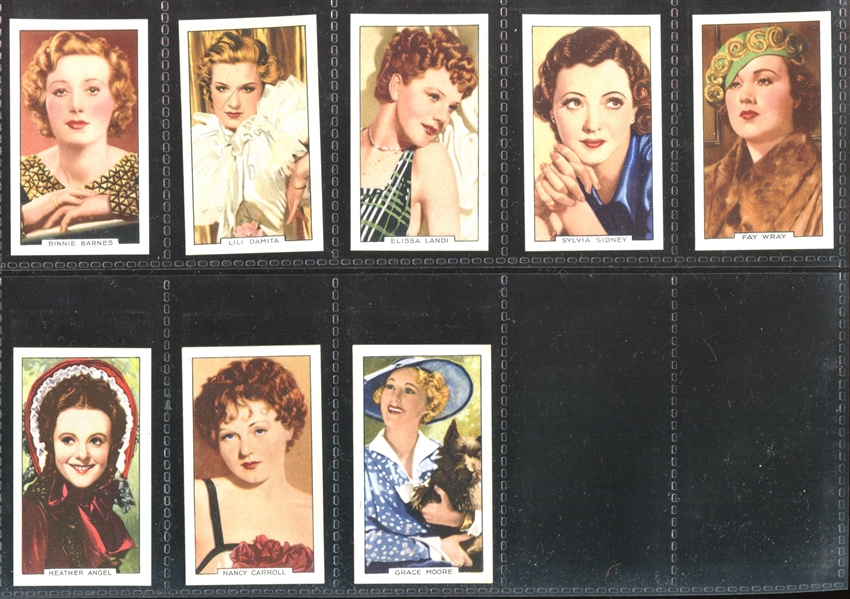 1935 Gallaher Portraits of Famous Film Stars Complete Set of (48) Cards