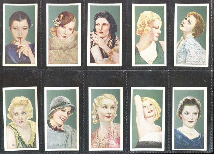 1934 Godfrey Phillips Film Favourites Complete Set of (50) Cards