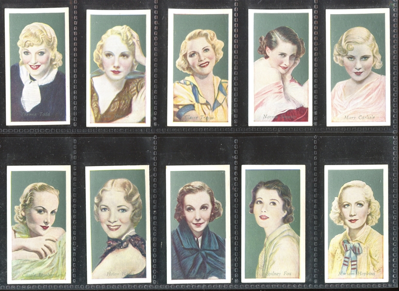 1934 Godfrey Phillips Film Favourites Complete Set of (50) Cards