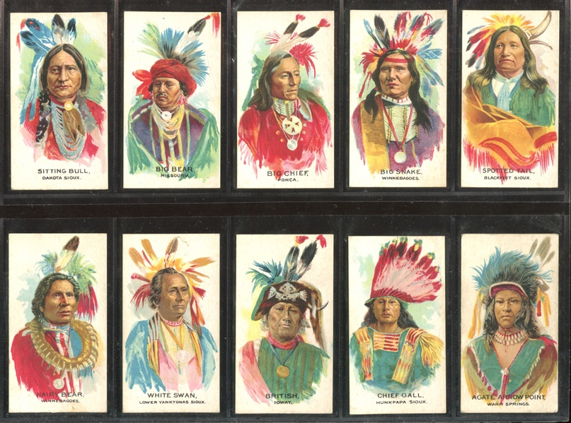 1930 British American Tobacco American Indians Near Complete Set of (48/50) Cards