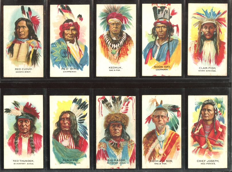 1930 British American Tobacco American Indians Near Complete Set of (48/50) Cards