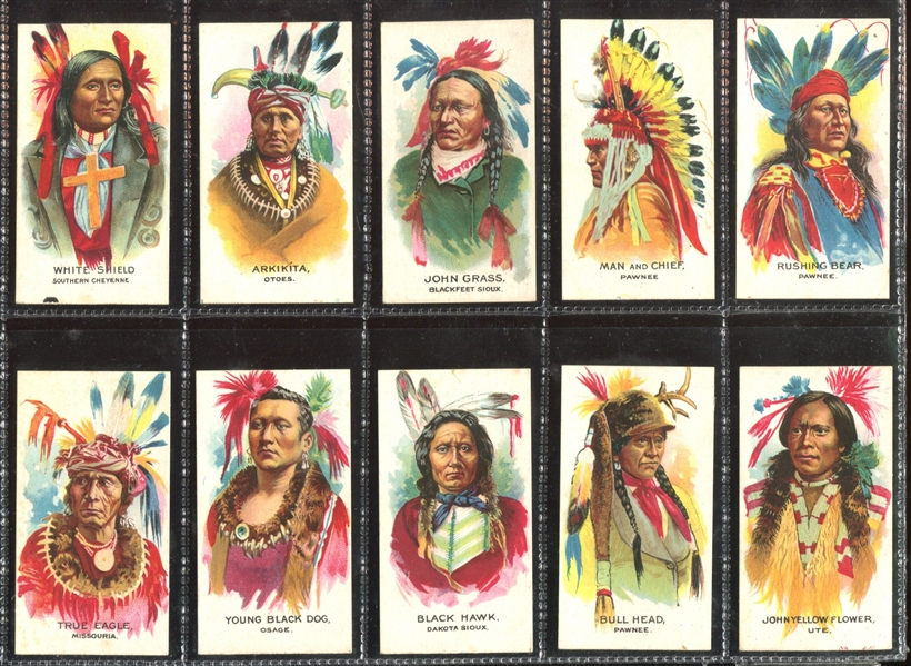 1930 British American Tobacco American Indians Near Complete Set of (48/50) Cards