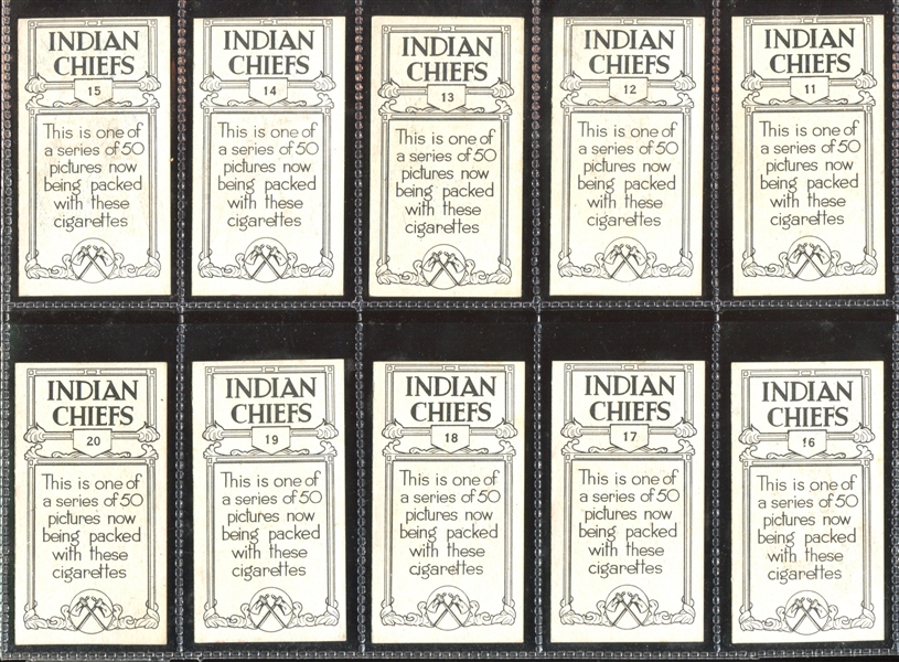 1930 British American Tobacco American Indians Near Complete Set of (48/50) Cards