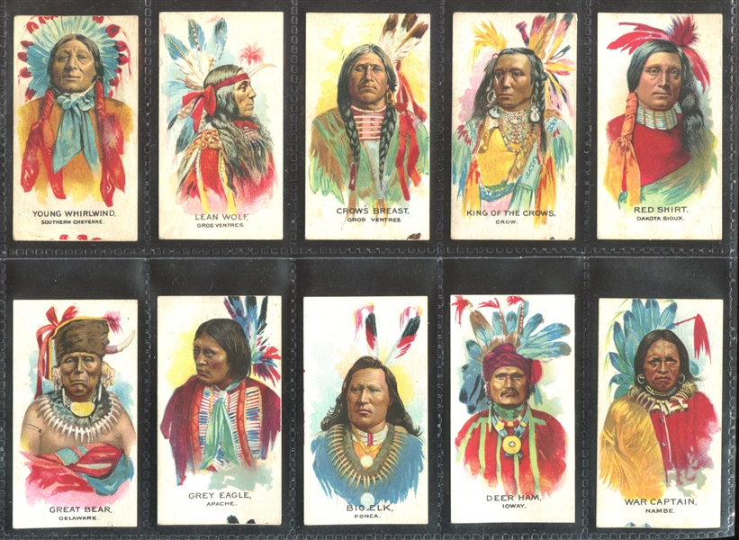 1930 British American Tobacco American Indians Near Complete Set of (48/50) Cards