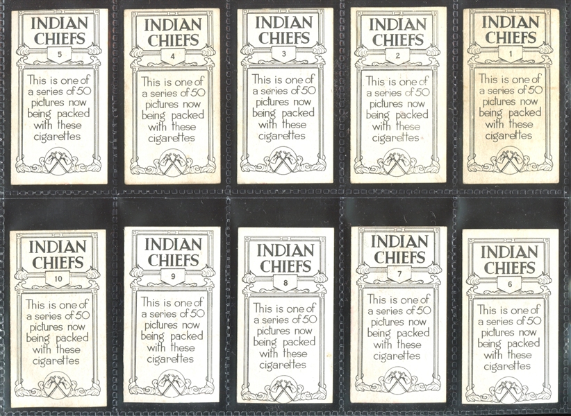 1930 British American Tobacco American Indians Near Complete Set of (48/50) Cards