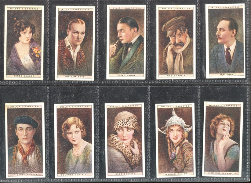 1928 Will's Cigarettes Cinema Stars (1st Series) Complete Set of (25) Cards