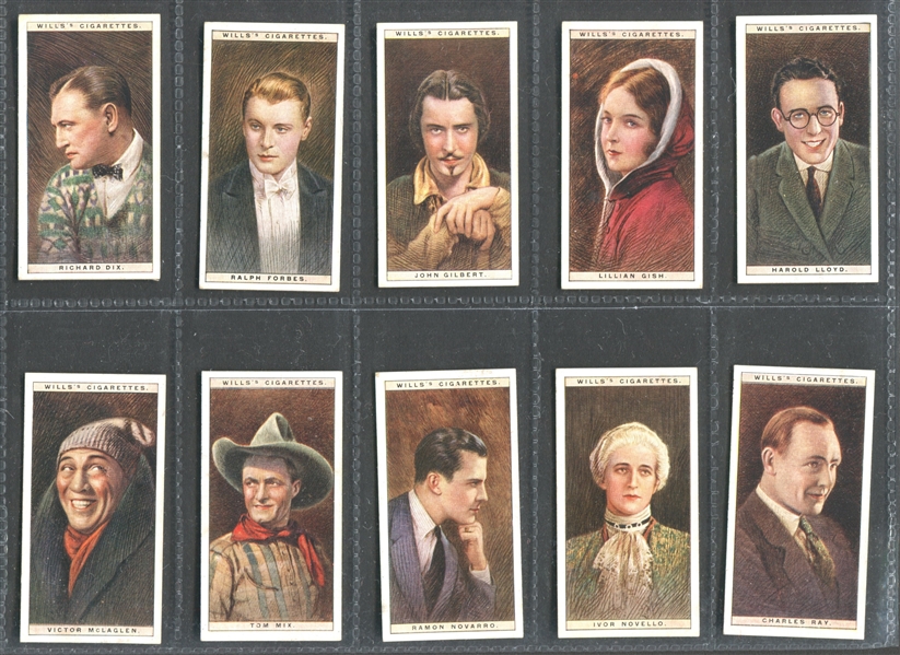 1928 Will's Cigarettes Cinema Stars (1st Series) Complete Set of (25) Cards