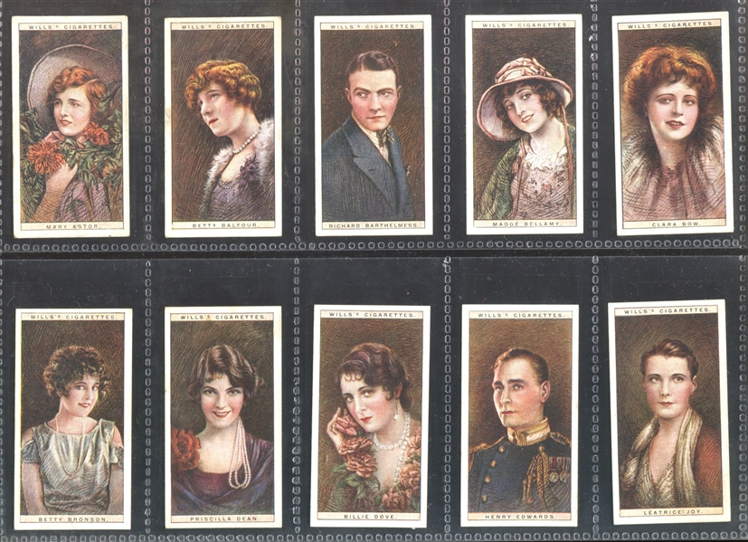 1928 Will's Cigarettes Cinema Stars (2nd Series) Complete Set of (25) Cards