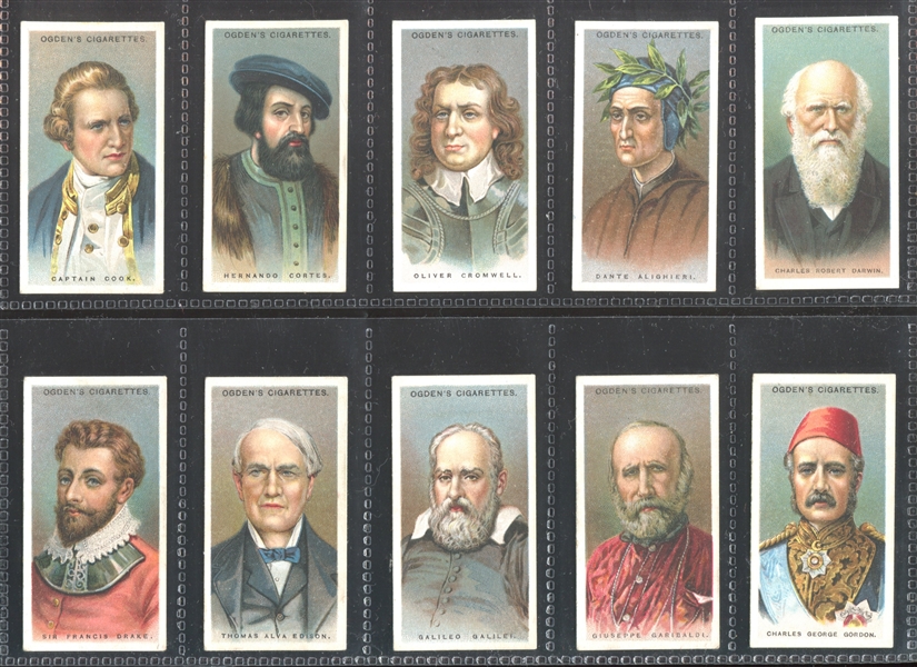 1924 Ogden's Leaders of Men Complete Set of (50) Cards with Lincoln and More