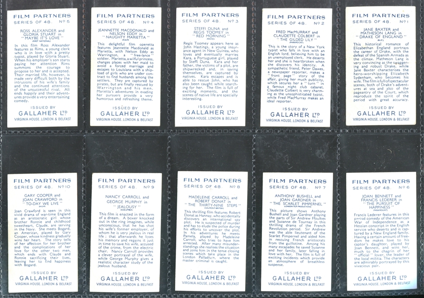 1935 Gallaher Film Partners Complete Set of (48) Cards