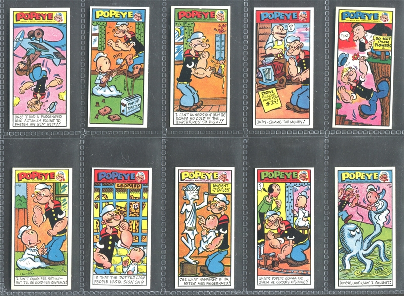 1970 Primrose Confectionery Popeye (3rd Series) Complete Set of (50) Cards