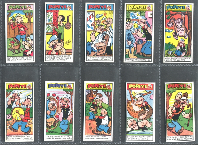 1970 Primrose Confectionery Popeye (3rd Series) Complete Set of (50) Cards