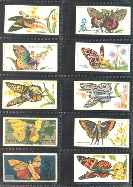 1928 BAT Cigarettes Butterflies, Butterfly Girls Complete Set of (50) Cards