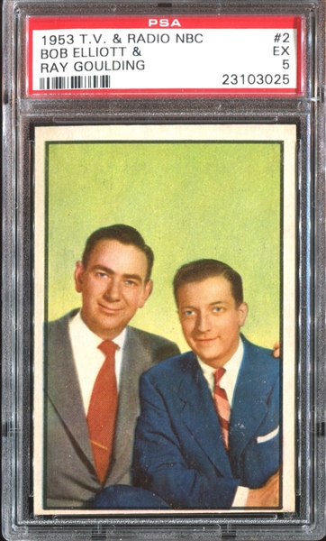 1953 Bowman T.V. & Radio NBC #2 Elliott & Goulding PSA5 EX