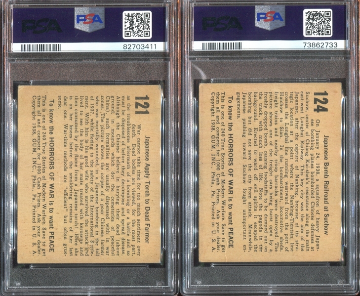 R69 Gum Inc Horrors of War Lot of (5) PSA-Graded Cards