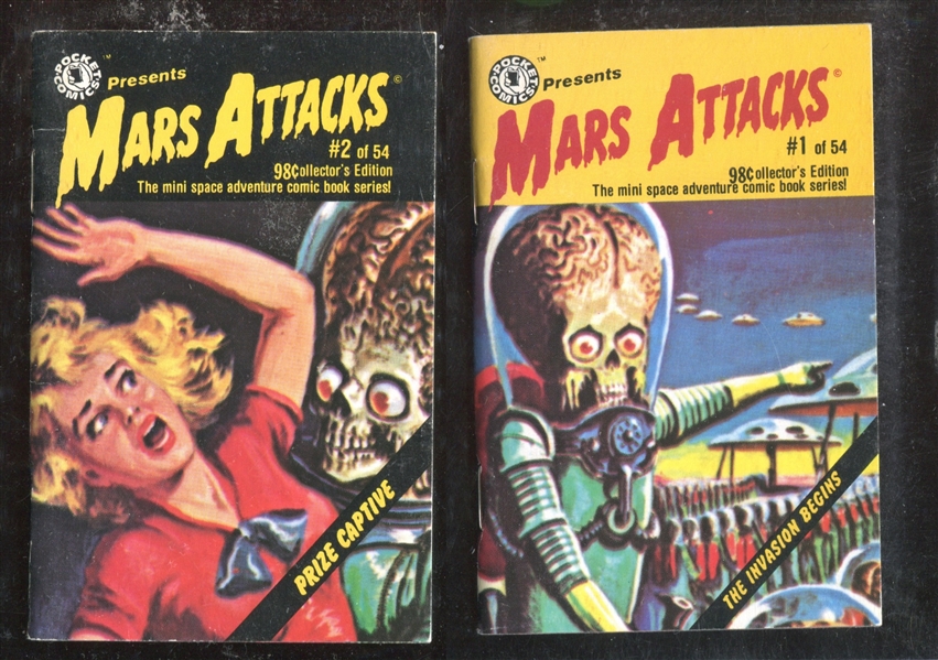 1988 Rocket Comics Mars Attacks Mini Comic Books #1-4