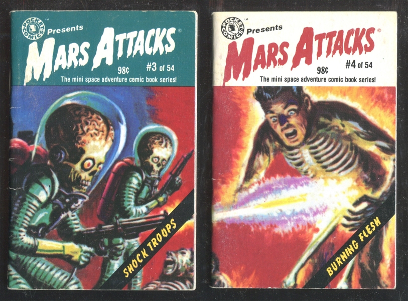 1988 Rocket Comics Mars Attacks Mini Comic Books #1-4