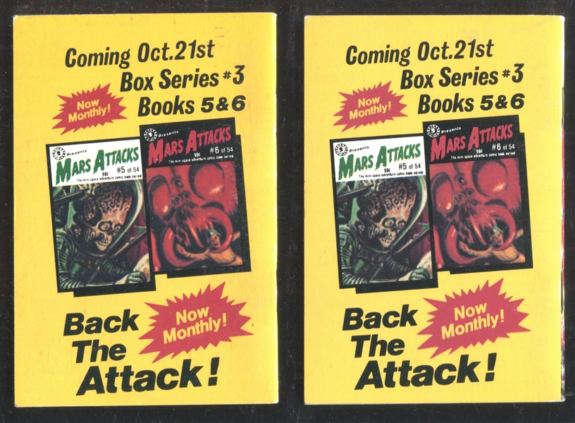 1988 Rocket Comics Mars Attacks Mini Comic Books #1-4