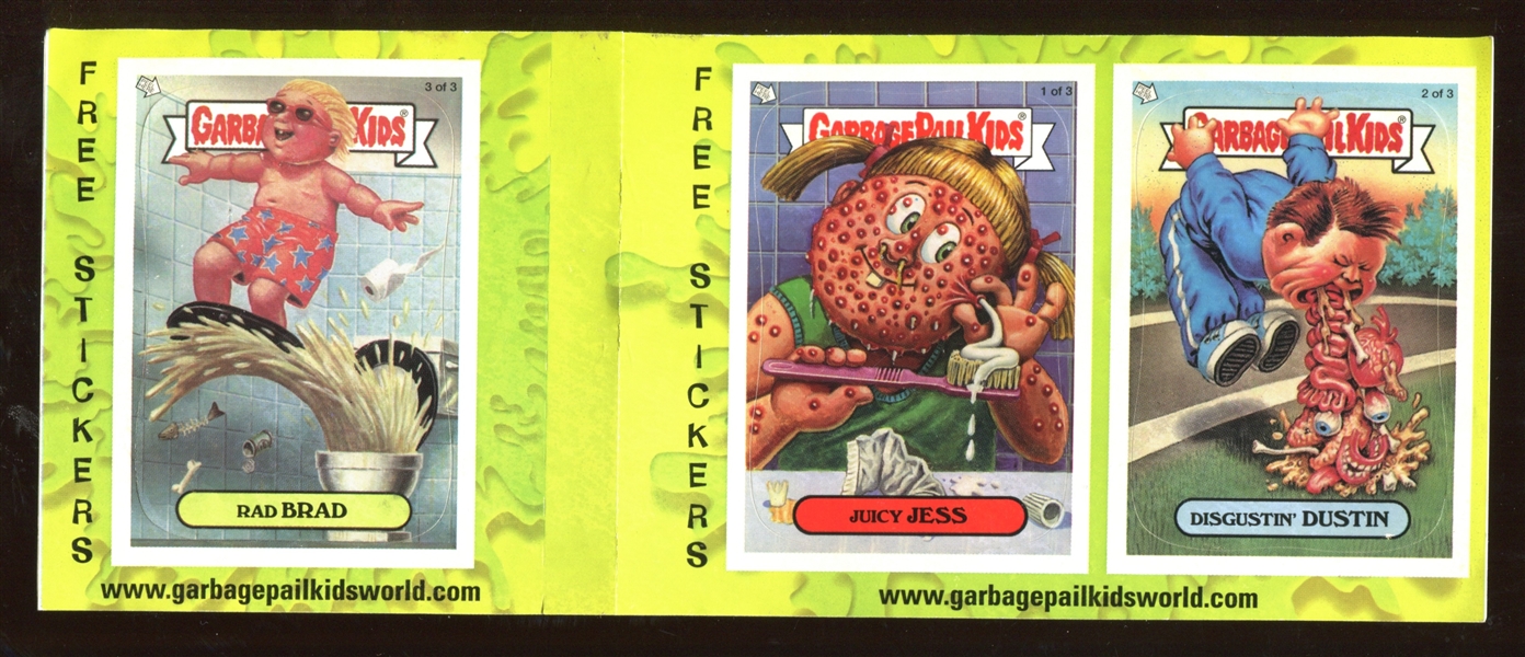 2003 Topps Garbage Pail Kids Three Sticker Promo Strip