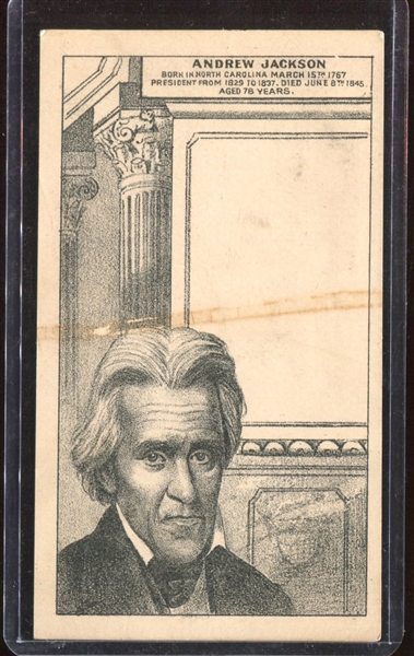 H602 Anonymous Presidents Trade Card - Andrew Jackson