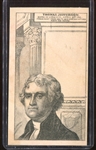 H602 Anonymous Presidents Trade Card - Thomas Jefferson