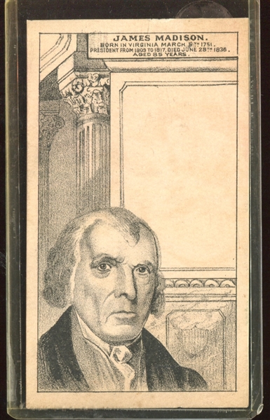 H602 Anonymous Presidents Trade Card - James Madison