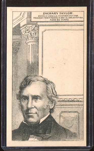 H602 Anonymous Presidents Trade Card - Zachary Taylor