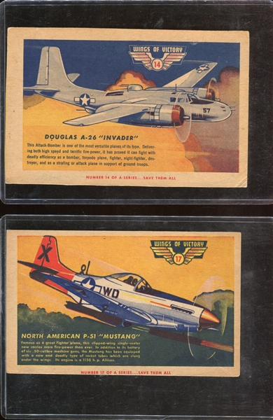 F279-19 Quaker Wings of Victory Lot of (8) Airplane Cards