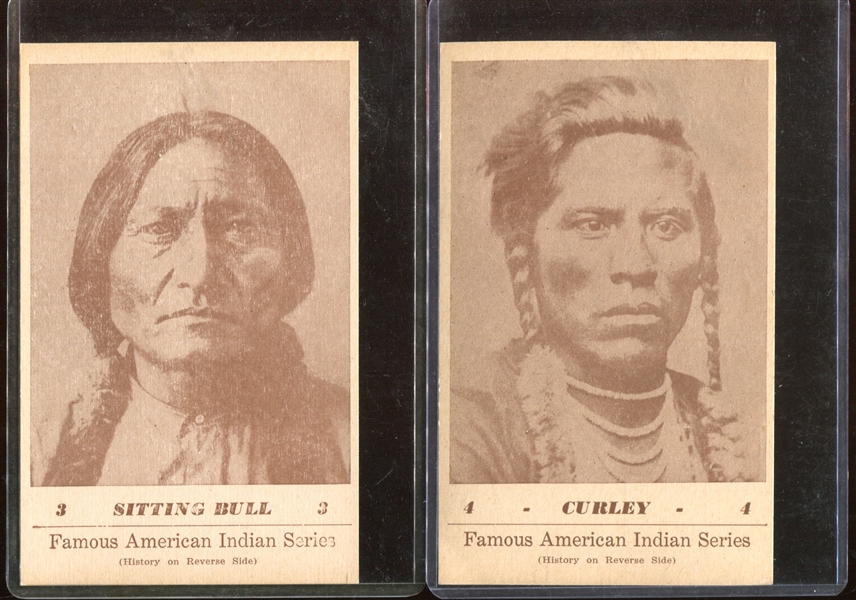 1941 G.I. Groves Famous American Indian Series Complete Set of (12) High Grade Postcards