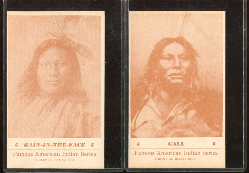 1941 G.I. Groves Famous American Indian Series Complete Set of (12) High Grade Postcards