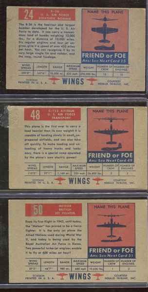 F381 Doeskin Tissues Wings Lot of (3) Cards