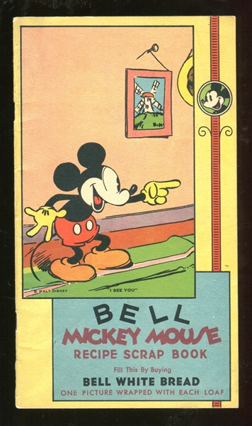 D97 Bell Bread Mickey Mouse Recipe Scrap Book High Grade Copy