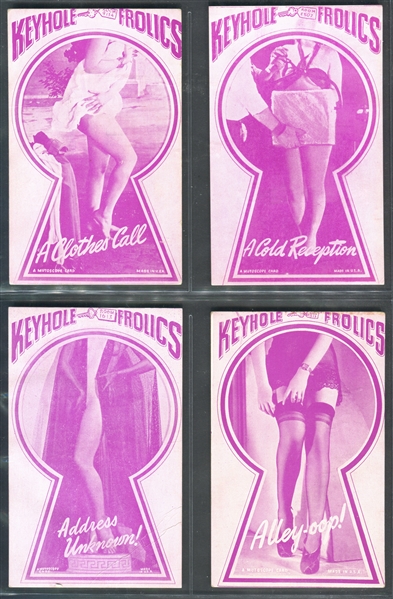 1940's Exhibit Supply Co. Keyhole Frolics Complete Set of (32) Cards