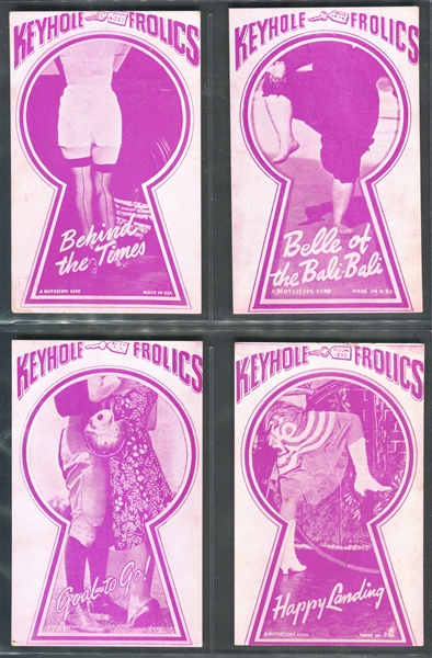 1940's Exhibit Supply Co. Keyhole Frolics Complete Set of (32) Cards