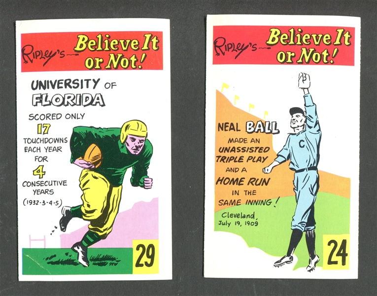 1962 Dynamic Toy Ripley's Believe it or Not Lot of (16) Different with Football/Baseball Subjects