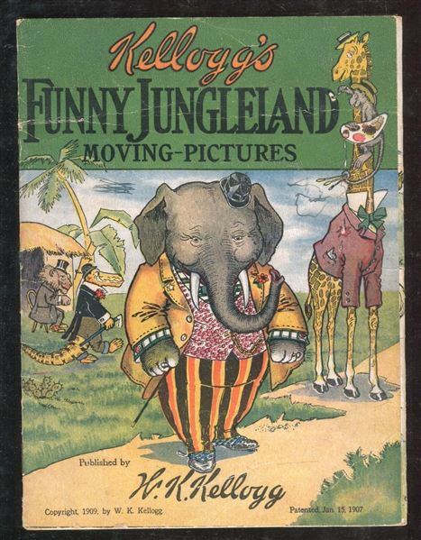 1909 Kellogg's Funny Jungleland Moving-Pictures Premium Booklet