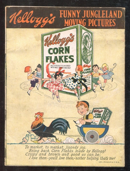 1909 Kellogg's Funny Jungleland Moving-Pictures Premium Booklet