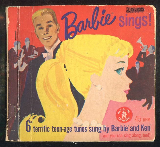 1961 Mattel Barbie Sings 45 RPM (3) Record Collection with Album