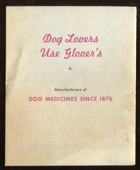 1940's Glover's Medicines Dogs Booklet using D39-3 images