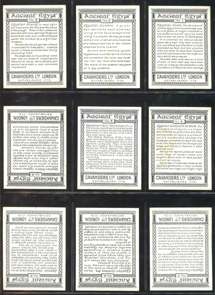 1928 Cavenders Ltd Ancient Egypt Complete Set of (25) Cards