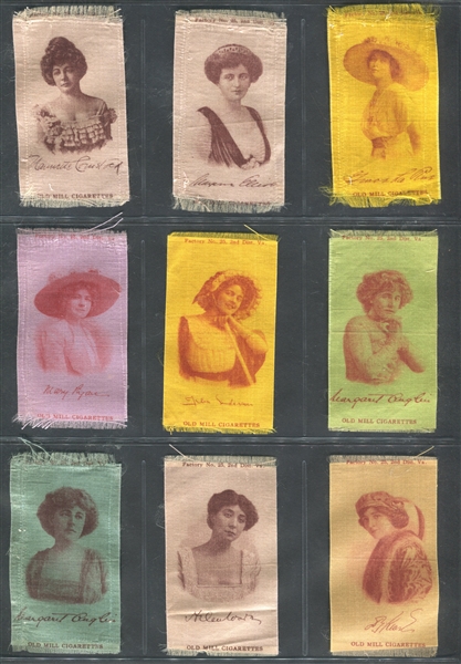 S72 Old Mill Actress Silks Lot of (9) Different 