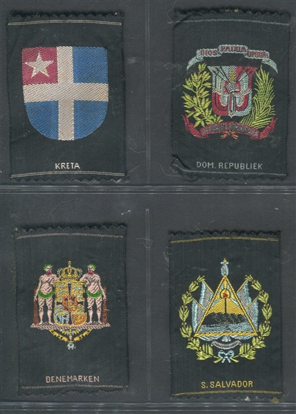 1910's Dutch Woven Silk Crests Lot of (10) Different