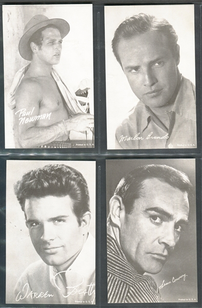 1962 Exhibit Supply Co. Male Film Stars Complete (32) Card Set