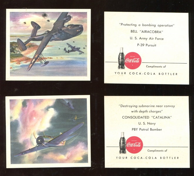 F213-5 Coca Cola Fighting Planes Lot of (11) Higher Grade Cards