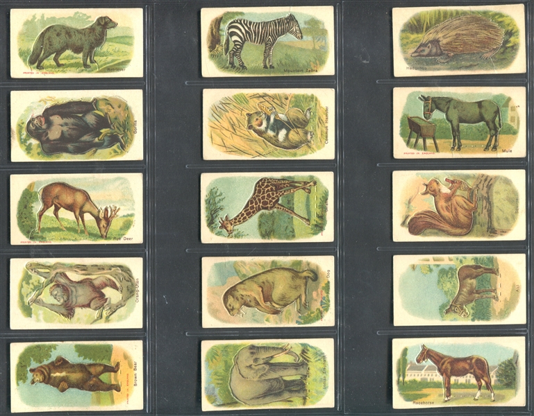 1916 Millbank Animals Complete set of (60) Die Cut Cards