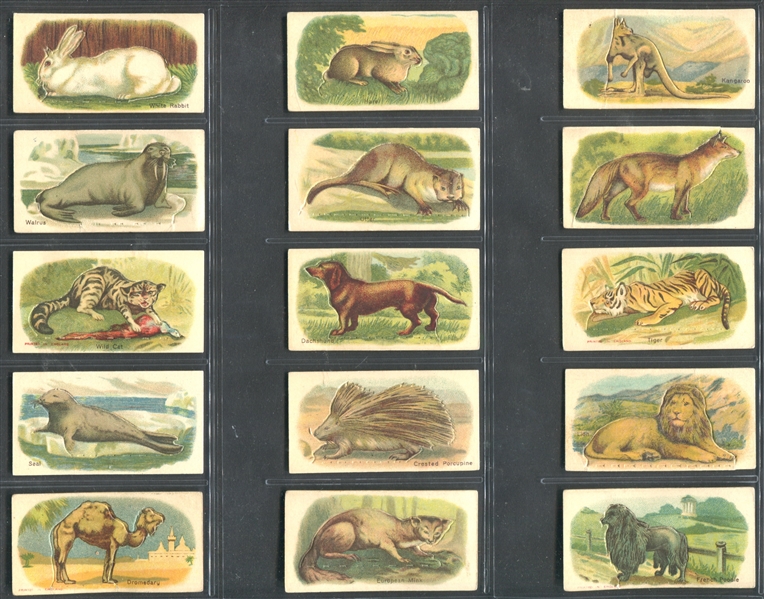 1916 Millbank Animals Complete set of (60) Die Cut Cards