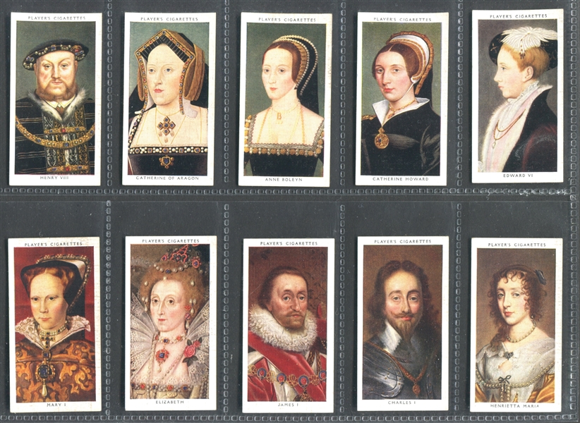 1935 John Player Kings and Queens of England Complete Set of (50) Cards