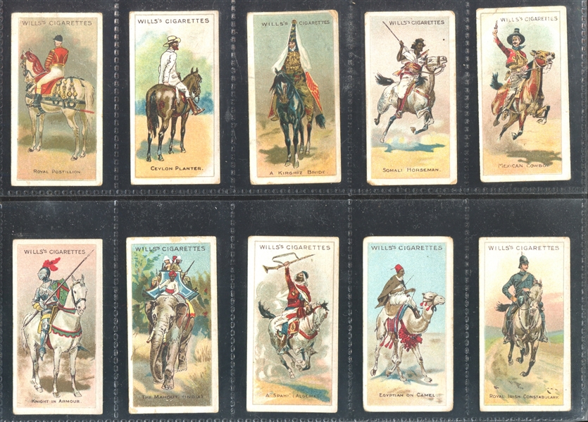 1913 Will's (Australia) Riders of the World Complete Set of (50) Cards